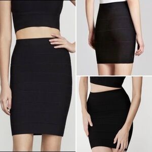 BCBGMaxAzria Simone Black Bandage Pencil Skirt Women’s Medium Y2K Fashion NWT